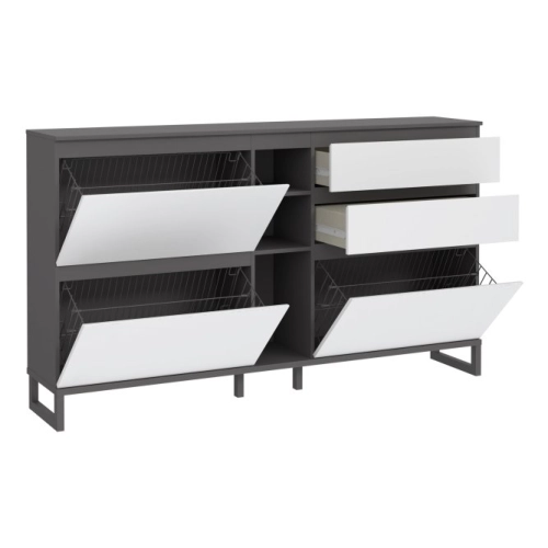 Szafka na buty z szufladami Grafit/Secret Grey